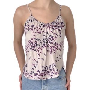 BCBGeneration Purple Birds Crop Top Camisole